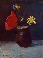 Pitcher of Flowers, redon