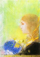 Profile of a Young Girl, c.1900, redon