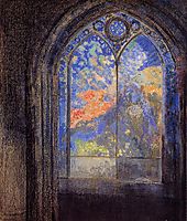 Stained Glass Window (The Mysterious Garden), c.1905, redon