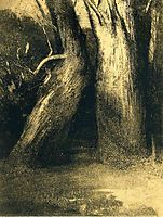 Two trees, 1875, redon