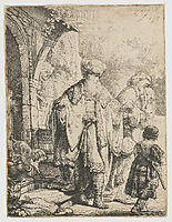 Abraham Dismissing Hagar, rembrandt