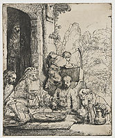 Abraham Entertaining the Angels, 1656, rembrandt