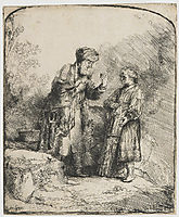 Abraham and Isaac, 1645, rembrandt
