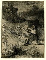The agony in the garden, rembrandt