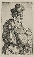 An Old Man Seen from Behind, 1631, rembrandt