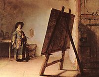 Artist in his Studio, 1626, rembrandt