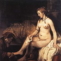 Bathsheba at Her Bath, 1654, rembrandt