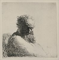 Bust of an Old Man with a Large Beard, 1631, rembrandt