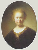 Bust of a Young Woman, 1632, rembrandt