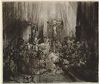 Christ crucified between the two thieves (Three crosses), 1659, rembrandt