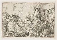 Christ seated disputing with the doctors, 1654, rembrandt