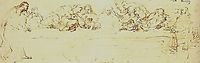 Drawing of the Last Supper, 1635, rembrandt