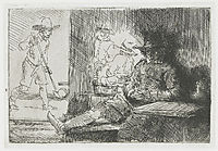 The golf player, 1654, rembrandt