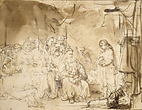 Joseph Recounting His Dreams, c.1640, rembrandt