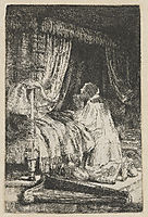 King David at prayer, 1652, rembrandt
