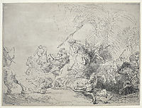 The large lion hunt, 1641, rembrandt