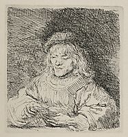 A Man Playing Cards, 1641, rembrandt