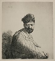 A Man with a Short Beard and Embroidered Cloak, 1631, rembrandt