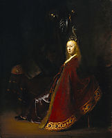 Minerva in her Study, 1631, rembrandt