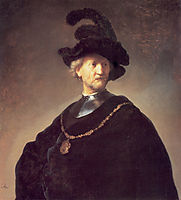 Old Man in a Gorget and Black Cap, 1631, rembrandt