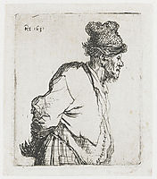 Peasant with his hands behind his back, 1631, rembrandt