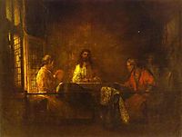 The Pilgrims at Emmaus, rembrandt