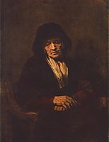 Portrait of an old Woman, rembrandt