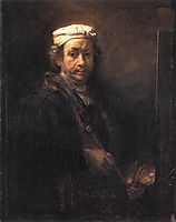 Portrait of the Artist at His Easel, 1660, rembrandt