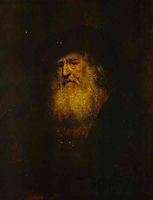 Portrait of a Bearded Man in Black Beret, rembrandt