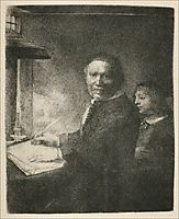 Portrait of Lieven Willemsz van Coppenol, 1653, rembrandt