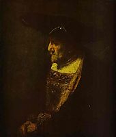 Portrait of a Man in the Hat Decorated with Pearls, rembrandt