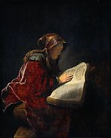 The Prophetess Anna or Rembrandt-s Mother, 1631, rembrandt
