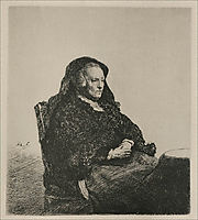 Rembrandt`s Mother, Seated, Looking to the Right, 1631, rembrandt