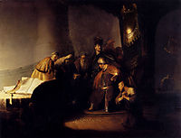 Repentant Judas Returning The Pieces Of Silver, 1629, rembrandt