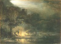 Rest on the Flight to Egypt, 1647, rembrandt