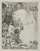 The Resurrection of Lazurus a Small Plate, 1642, rembrandt