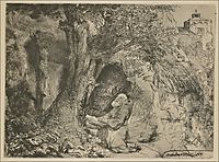 Saint Francis Praying, rembrandt