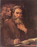 St. Matthew and the Angel, 1661, rembrandt