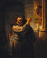 Samson Threatening His Father-in-Law, 1635, rembrandt
