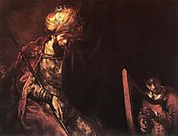 Saul and David, 1655-1660, rembrandt