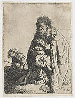 Seated beggar and his dog, 1629, rembrandt