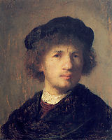 Self-portrait, 1630, rembrandt