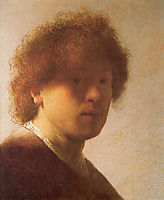 Self-portrait as a Young Man, c.1628, rembrandt