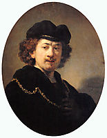 Self-portrait in a Cap, 1633, rembrandt