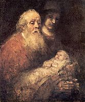 Simon with Jesus, 1669, rembrandt