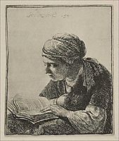 A Young Woman Reading, 1634, rembrandt