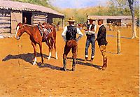 Buying Polo Ponies in the West, 1905, remington