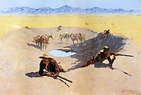 Fight for the Water Hole, 1903, remington