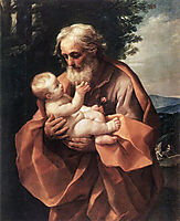 Saint Joseph with the infant Jesus, reni