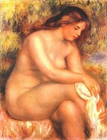 Bather drying her leg, c.1910, renoir